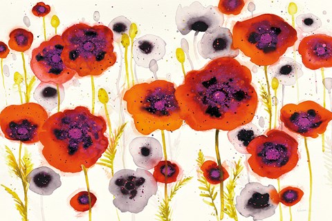 Framed Splash Garden I Print