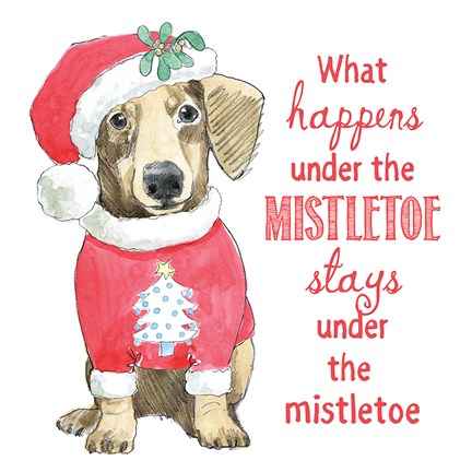 Framed Glamour Pups Christmas III Print