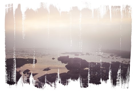 Framed Painted Seaside I Print