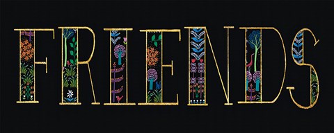 Framed Bright Folklore Friends Print