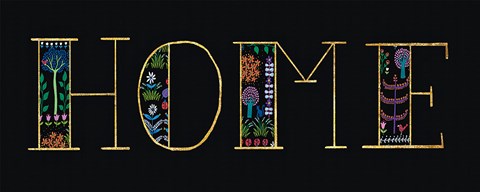 Framed Bright Folklore Home Print