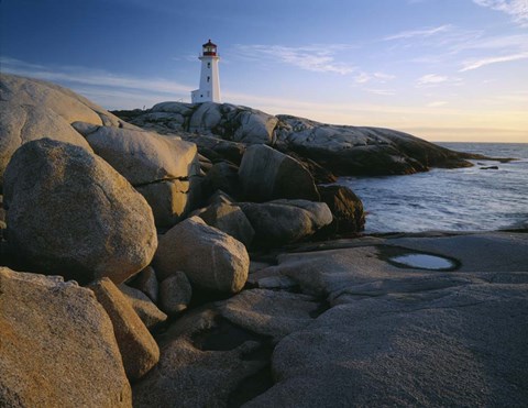 Framed Peggys Cove Lighthouse, Nova Scotia, Canada Print