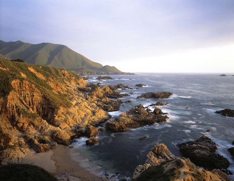 Framed Garrapata Beach on the Big Sur coast of California Print