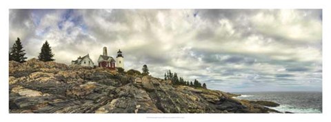 Framed Pemaquid Light Panorama Print