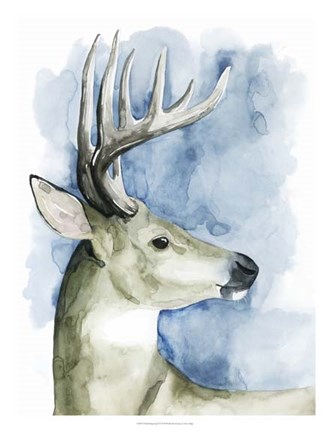Framed Wandering Stag II Print