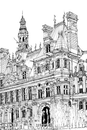 Framed B&amp;W City Scene VIII Print