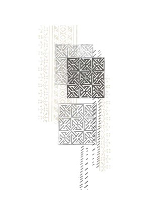 Framed Block Print Composition IV Print