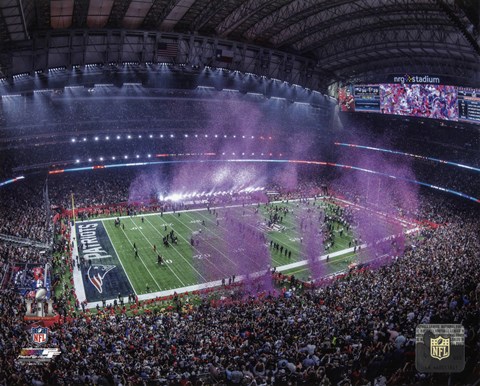 Framed NRG Stadium after the New England Patriots won Super Bowl LI Print
