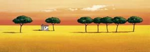 Framed Pomeriggio Nei Campi Print