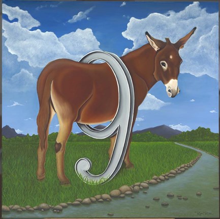 Framed Asinine (Ass in 9) Print