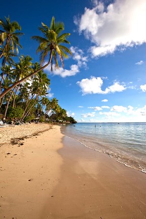 Framed Beach at Shangri-la Fijian Resort and Spa, Fiji Print