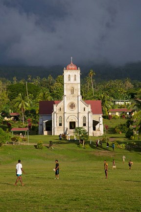 Framed Close up of Taveuni Waiyavo Catholic Church, Fiji Print