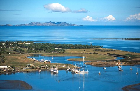 Framed Denarau Marina, near Nadi, Fiji Print