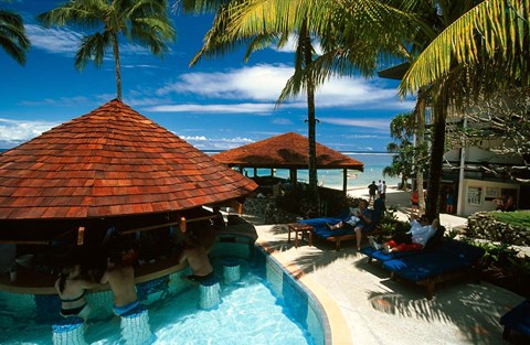 Framed Pool, Warwick Fiji Resort, Coral Coast, Fiji Print