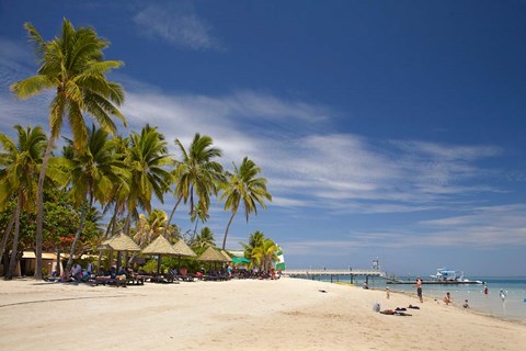 Framed Plantation Island Resort, Malolo Lailai Island, Mamanuca Islands, Fiji Print