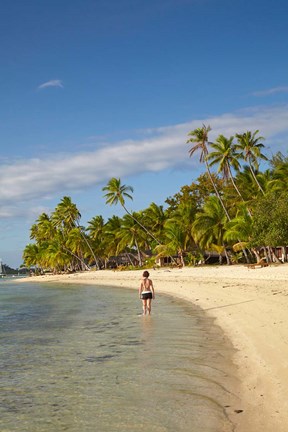 Framed Beach, Plantation Island Resort, Fiji Print