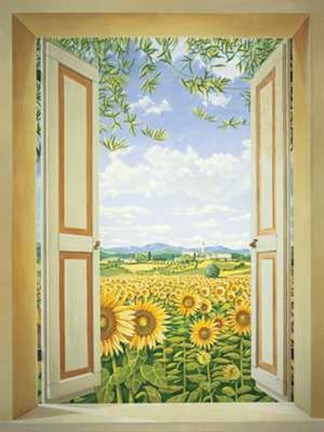 Framed Finestra Sui Campi Print