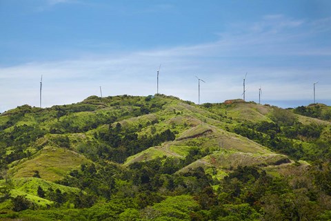 Framed Wind energy farm, Sigatoka, Coral Coast, Viti Levu Fiji Print
