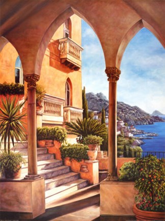 Framed Palazzo on Amalfi Print