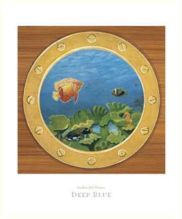 Framed Deep Blue Print