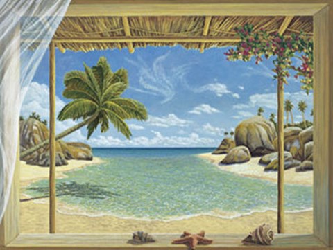 Framed Seychelles View Print