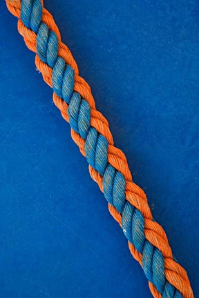 Framed Pattern of rope on cruise ship, Nile River, Egypt Print