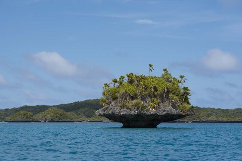 Framed Lagoon inside volcanic caldera, Fiji Print