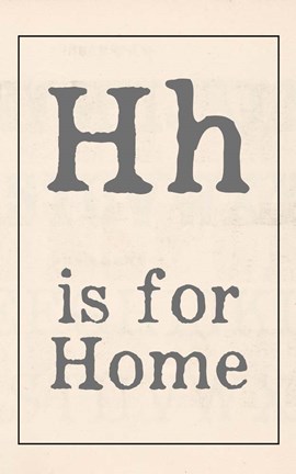 Framed H is for Home Print
