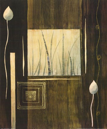 Framed Pensee Decorative II Print