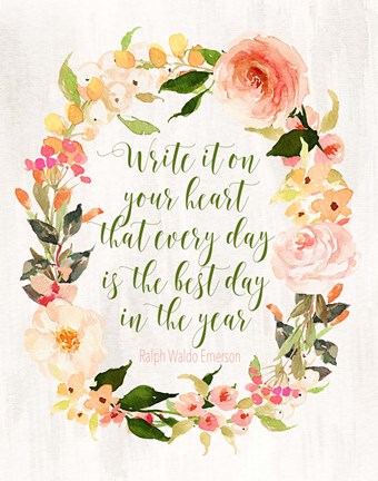 Framed Write It on Your Heart Print