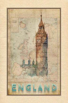 Framed Travel England Print