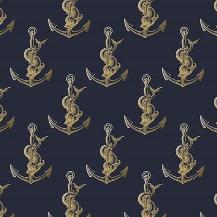 Framed Gold Anchor Print