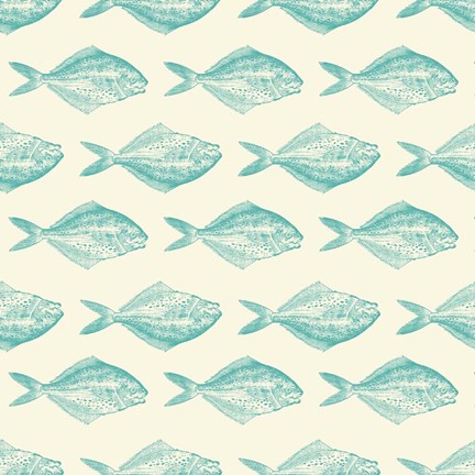 Framed Fish Pattern Print