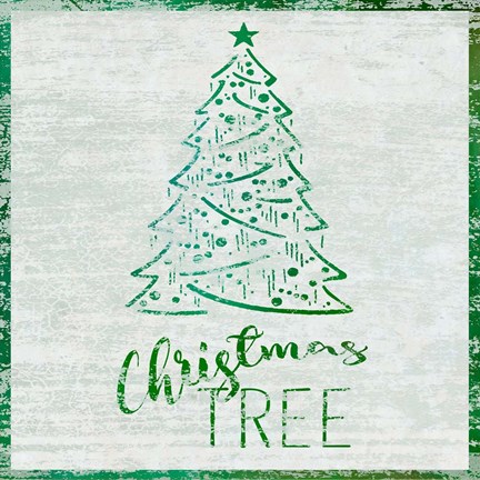 Framed Christmas Tree Print