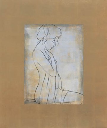 Framed Femme Assise I Print