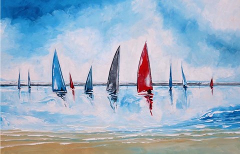 Framed Boats II Print
