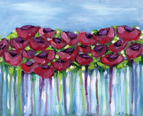 Framed Poppy Dreaming I Print