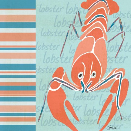 Framed Nautical Lobster Print