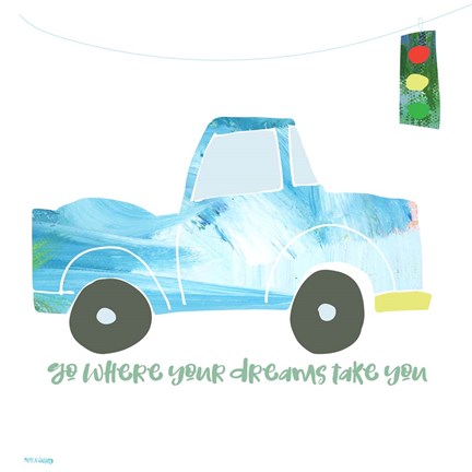 Framed Go Dreams Car Print