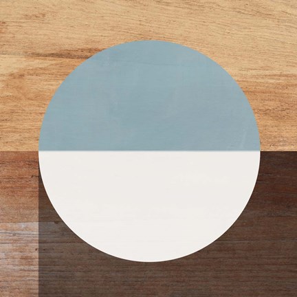 Framed Mod Blue and White Print