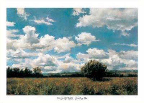 Framed Douglas Edwards - Midday Sky Size 44.25x31.5 Print