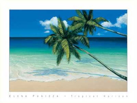Framed Elena Panizza - Tropical Horizon Size 31.5x23.75 Print