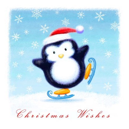 Framed Christmas Wishes - Penguin Print