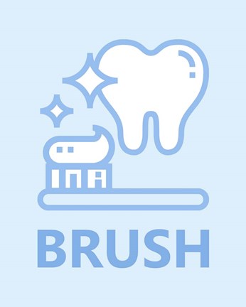 Framed Boy&#39;s Bathroom Task-Brush Print