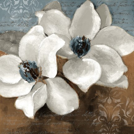 Framed White Magnolias II Print