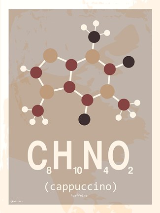 Framed Molecule Cappuccino Print