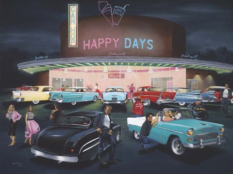 Framed Happy Days Print