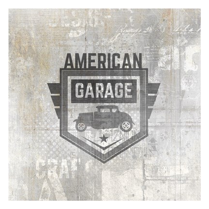 Framed American Garage 1 Print