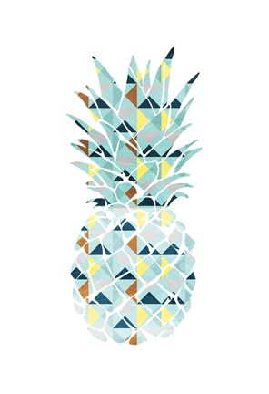 Framed Pineapple Triangles Print