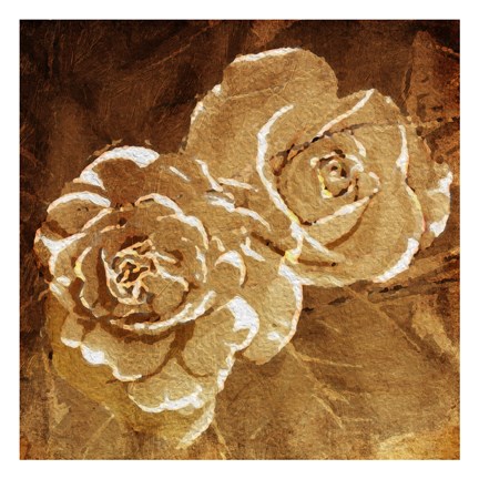 Framed Loving Gold Roses Print